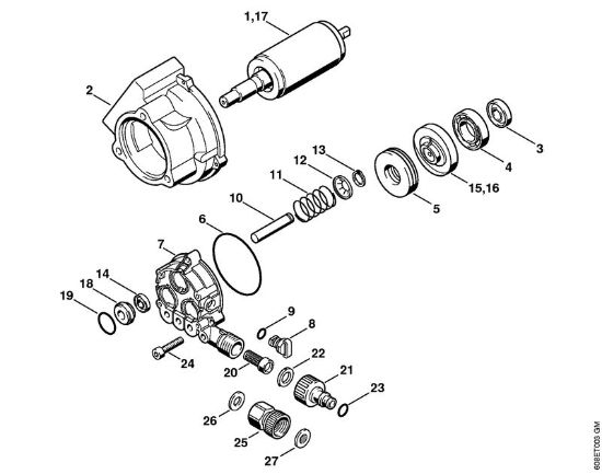 Elektricni visokotlacni cistilnik (RE) RE 101 K crpalka della Marca Stihl