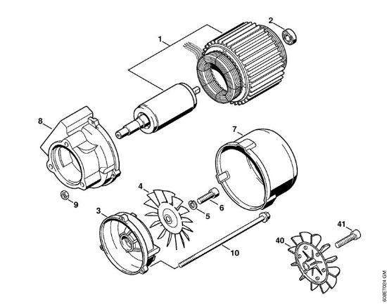Elektricni visokotlacni cistilnik (RE) RE 101 K Elektromotor della Marca Stihl