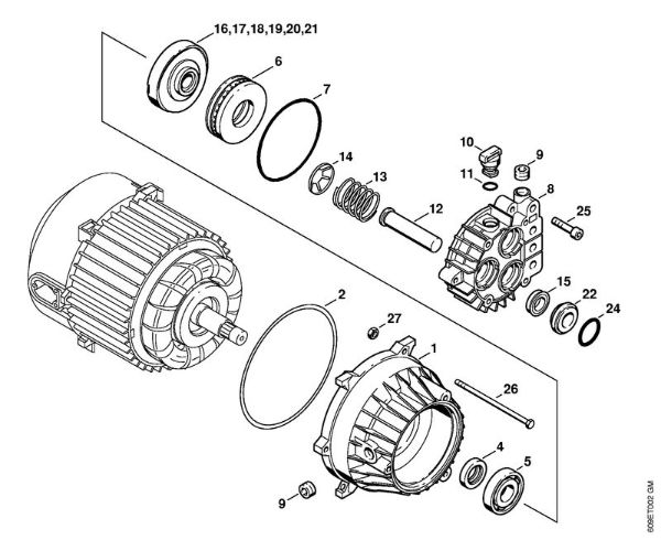 Elektricni visokotlacni cistilnik (RE) RE 106 K crpalka della Marca Stihl