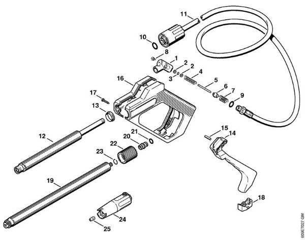 Elektricni visokotlacni cistilnik (RE) RE 106 K Pištola, brizgalna cev della Marca Stihl