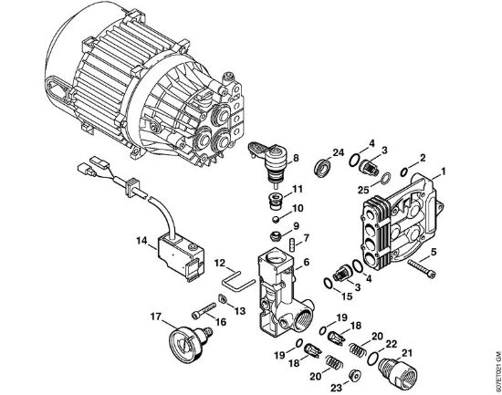 Elektricni visokotlacni cistilnik (RE) RE 106 KM Varnostni blok della Marca Stihl