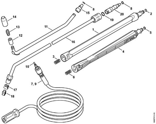 Elektricni visokotlacni cistilnik (RE) RE 108 Dodatni pribor della Marca Stihl