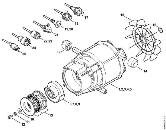 Elektricni visokotlacni cistilnik (RE) RE 108 Elektromotor, prikljucni kabel della Marca Stihl