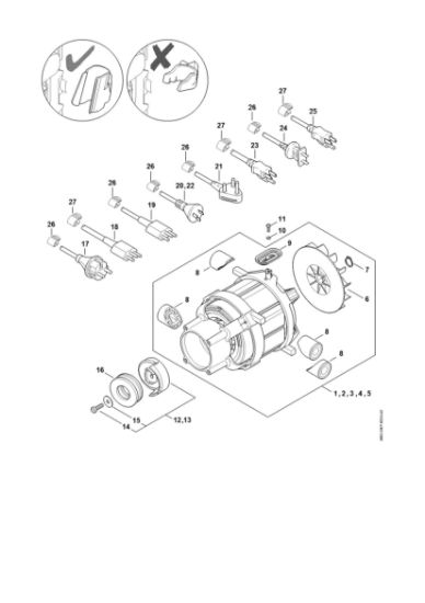 Slika Elektromotor, prikljucni kabel RE 110