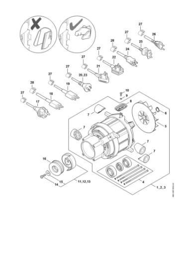 Slika Elektromotor, prikljucni kabel RE 110