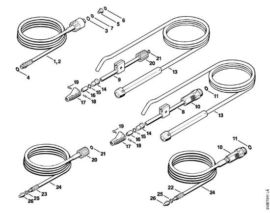 Elektricni visokotlacni cistilnik (RE) RE 110 K Orodja, pribor della Marca Stihl