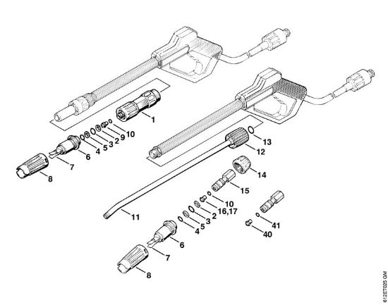 Elektricni visokotlacni cistilnik (RE) RE 110 K Pištola, brizgalna cev della Marca Stihl