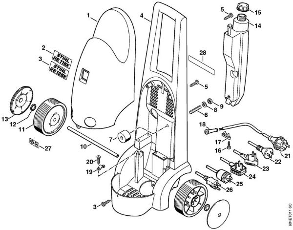 Elektricni visokotlacni cistilnik (RE) RE 115 K Pokrov della Marca Stihl