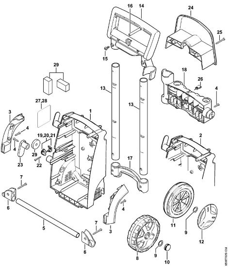 Elektricni visokotlacni cistilnik (RE) RE 118 Vozicek della Marca Stihl