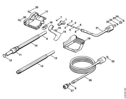 Elektricni visokotlacni cistilnik (RE) RE 120 K Pištola della Marca Stihl