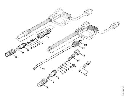 Elektricni visokotlacni cistilnik (RE) RE 120 K Pištola, brizgalna cev della Marca Stihl