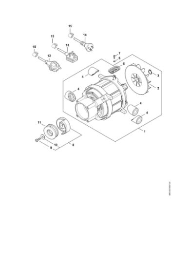 Slika Elektromotor, prikljucni kabel RE 120 PLUS
