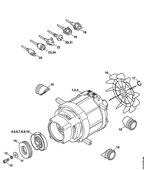 Elektricni visokotlacni cistilnik (RE) RE 129 PLUS Elektromotor, prikljucni kabel della Marca Stihl