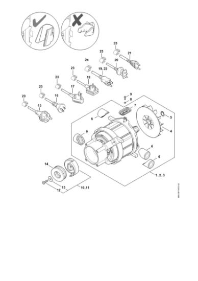 Slika Elektromotor, prikljucni kabel RE 130 PLUS