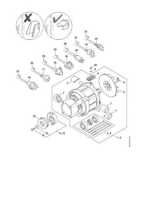 Slika Elektromotor, prikljucni kabel RE 130 PLUS