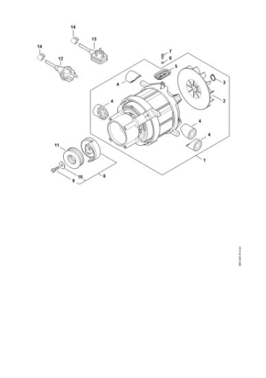 Slika Elektromotor, prikljucni kabel RE 140 PLUS