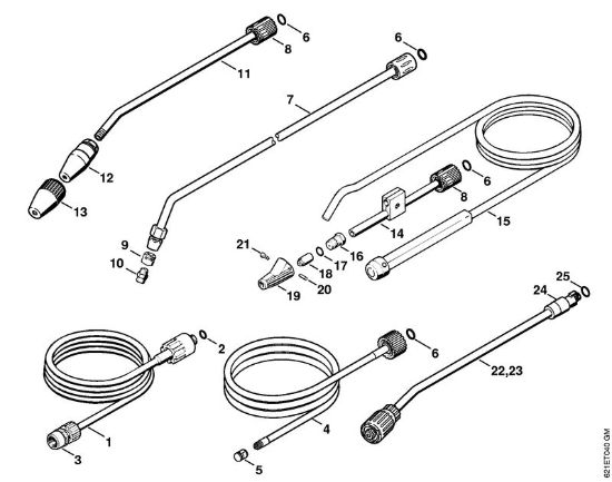 Elektricni visokotlacni cistilnik (RE) RE 160 K Dodatni pribor della Marca Stihl