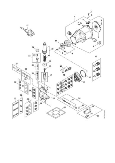 Slika Elektromotor, Prikljucni kabel, Ventilski blok, crpalka RE 170 RE 170