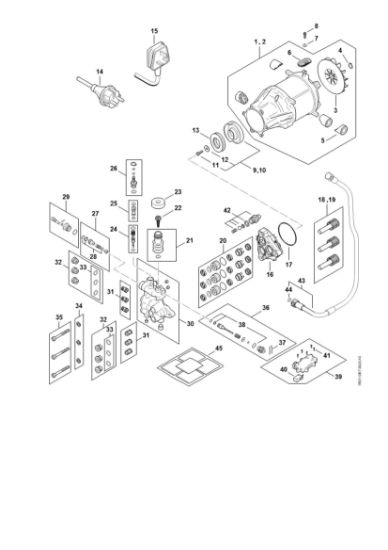 Slika Elektromotor, Prikljucni kabel, Ventilski blok, crpalka RE 170 PLUS RE 170 PLUS