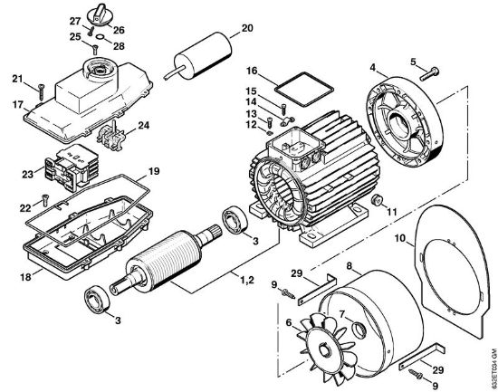 Elektricni visokotlacni cistilnik (RE) RE 270 K Elektromotor, ohišje stikala della Marca Stihl