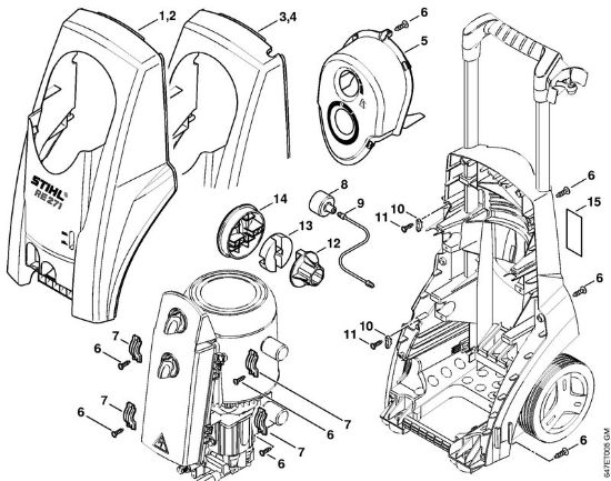 Elektricni visokotlacni cistilnik (RE) RE 271 Pokrov della Marca Stihl