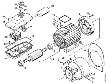 Elektricni visokotlacni cistilnik (RE) RE 280 K Elektromotor, ohišje stikala della Marca Stihl