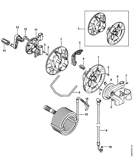 Elektricni visokotlacni cistilnik (RE) RE 282 PLUS Navijalni boben cevi della Marca Stihl