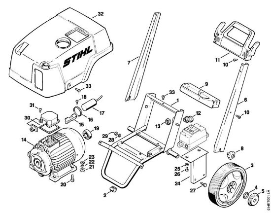 Elektricni visokotlacni cistilnik (RE) RE 300 K Elektromotor, vozicek della Marca Stihl