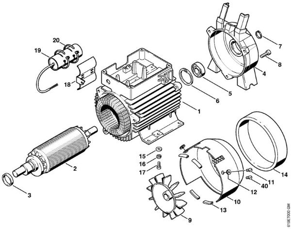 Elektricni visokotlacni cistilnik (RE) RE 310 K Elektromotor della Marca Stihl