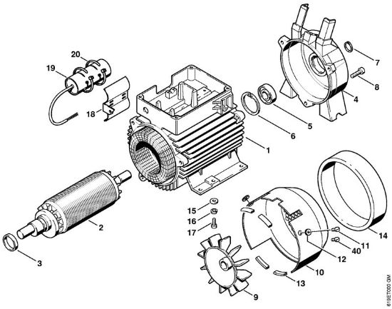 Elektricni visokotlacni cistilnik (RE) RE 340 K Elektromotor della Marca Stihl