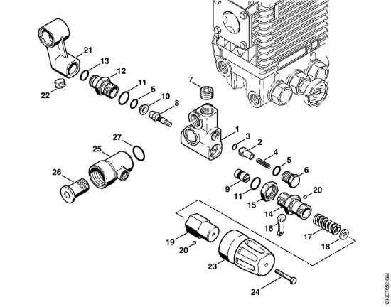 Elektricni visokotlacni cistilnik (RE) RE 360 K PLUS Varnostni blok   X 42 343 563 (30.2000) della Marca Stihl