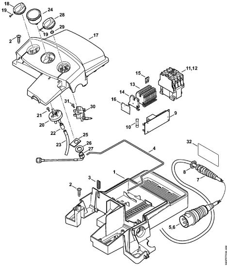 Elektricni visokotlacni cistilnik (RE) RE 362 PLUS Centralno stikalo, prikljucni kabel della Marca Stihl