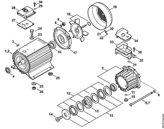 Elektricni visokotlacni cistilnik (RE) RE 362 PLUS Elektricni motor, ohišje gonila della Marca Stihl