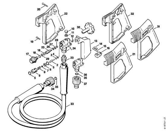 Elektricni visokotlacni cistilnik (RE) RE 400 K Pištola della Marca Stihl