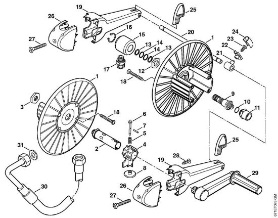 Elektricni visokotlacni cistilnik (RE) RE 461 PLUS Navijalni boben cevi della Marca Stihl
