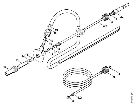 Elektricni visokotlacni cistilnik (RE) RE 471 PLUS Komplet za cišcenje cevi, naprava za mokro peskanje (40.2009) della Marca Stihl