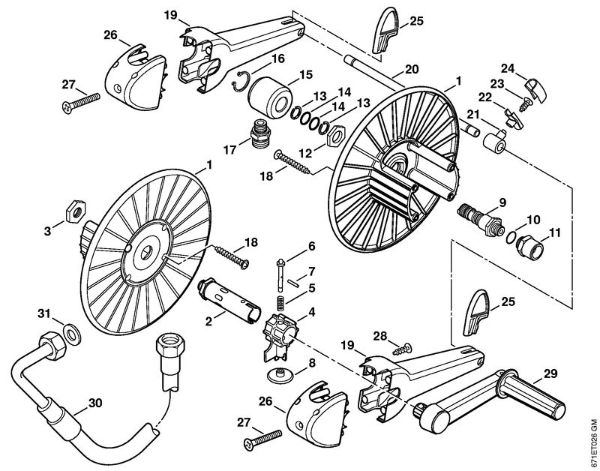 Elektricni visokotlacni cistilnik (RE) RE 471 PLUS Navijalni boben cevi della Marca Stihl