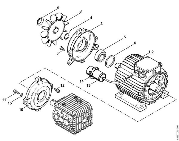 Elektricni visokotlacni cistilnik (RE) RE 520 W Elektromotor della Marca Stihl