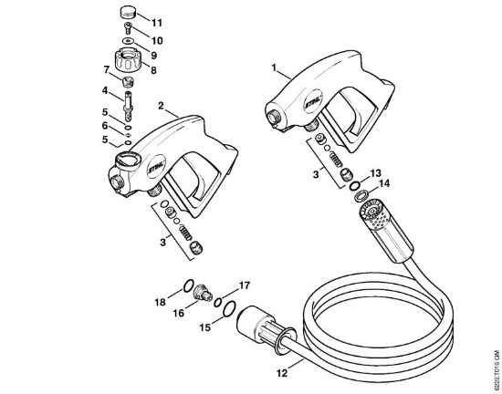 Elektricni visokotlacni cistilnik (RE) RE 520 W Pištola, visokotlacna cev della Marca Stihl
