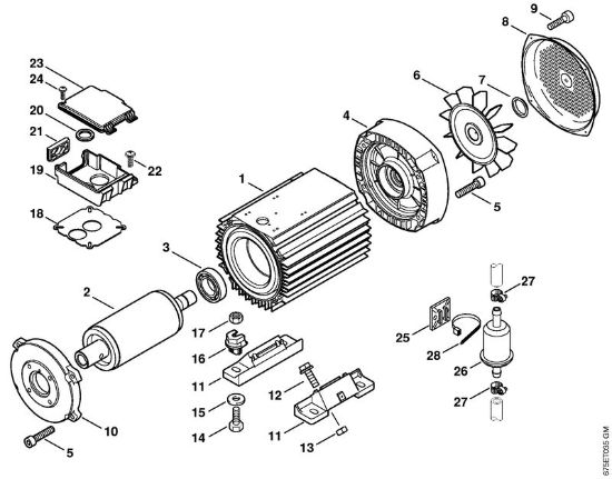 Elektricni visokotlacni cistilnik (RE) RE 521 Elektromotor RE 521 della Marca Stihl