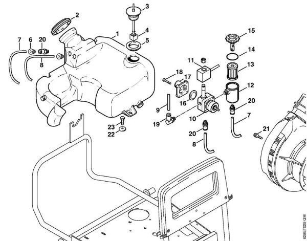 Elektricni visokotlacni cistilnik (RE) RE 530 W Rezervoar za gorivo, crpalka za gorivo della Marca Stihl