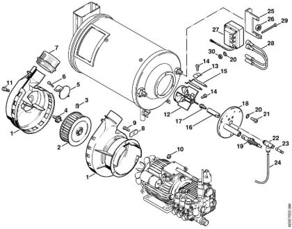 Elektricni visokotlacni cistilnik (RE) RE 550 W Gorilnik della Marca Stihl