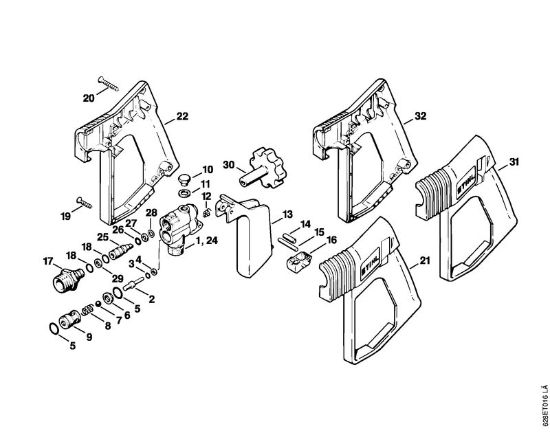 Elektricni visokotlacni cistilnik (RE) RE 560 W Pištola della Marca Stihl