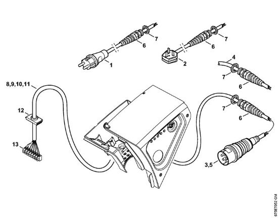 Elektricni visokotlacni cistilnik (RE) RE 581 PLUS Centralno stikalo, prikljucni kabel della Marca Stihl