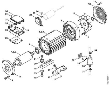 Elektricni visokotlacni cistilnik (RE) RE 581 PLUS Elektromotor RE 551 PLUS, 581 della Marca Stihl