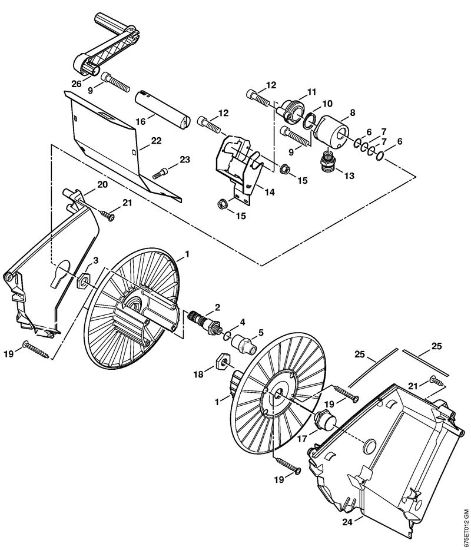 Elektricni visokotlacni cistilnik (RE) RE 581 PLUS Navijalni boben cevi della Marca Stihl