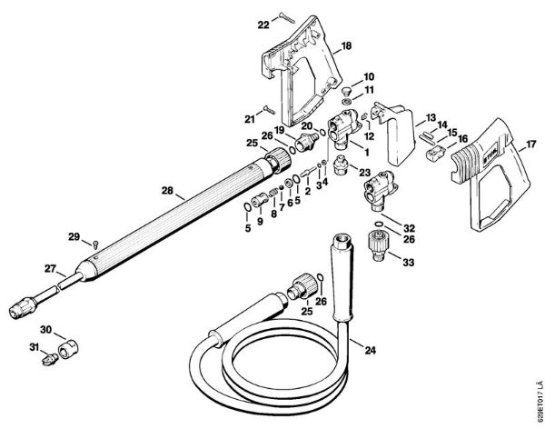 Elektricni visokotlacni cistilnik (RE) RE 630 W Pištola, brizgalna cev della Marca Stihl