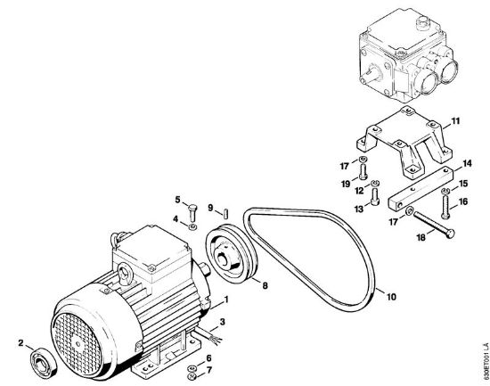 Elektricni visokotlacni cistilnik (RE) RE 640 W Elektromotor   X 22 947 954 (36.95) della Marca Stihl