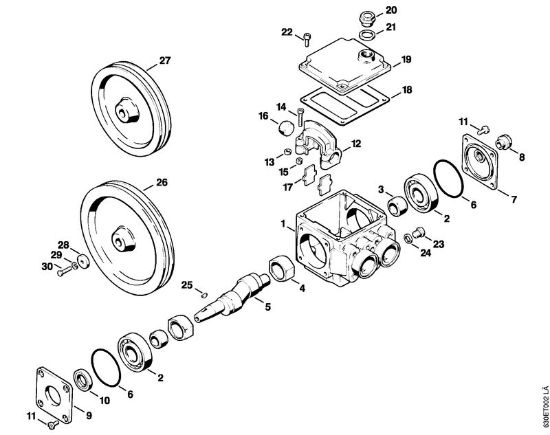 Elektricni visokotlacni cistilnik (RE) RE 640 W Ohišje crpalke   X 22 947 954 (36.95) della Marca Stihl