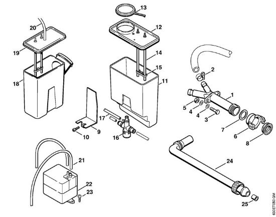 Elektricni visokotlacni cistilnik (RE) RE 640 W Posoda za vodo   X 35 800 836,   X 22 947 954 (36.95) della Marca Stihl